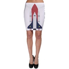 Planet Planets Rocket Shuttle Bodycon Skirt by Wegoenart