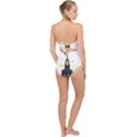 Spacecraft Star Emoticon Travel Scallop Top Cut Out Swimsuit View2