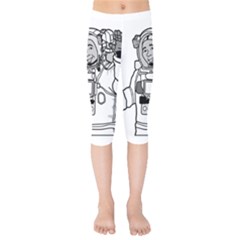 Astronaut Space Exploration Helmet Kids  Capri Leggings  by Wegoenart