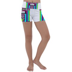 Jukebox Music Music Player Kids  Lightweight Velour Yoga Shorts by Wegoenart