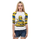 Cartoon Space Racer Galaxy Science Quarter Sleeve Raglan Tee View1