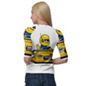 Cartoon Space Racer Galaxy Science Quarter Sleeve Raglan Tee View2