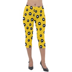 Totoro - Soot Sprites Pattern Lightweight Velour Capri Leggings  by Valentinaart