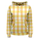 Gingham Duo Orange On Yellow Women s Pullover Hoodie View1