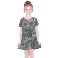 Grunge Camo Print Design Kids  Simple Cotton Dress by dflcprintsclothing