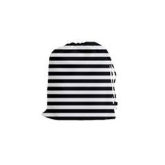 Black Stripes Drawstring Pouch (small) by snowwhitegirl