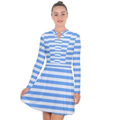 Blue Stripes Long Sleeve Panel Dress by snowwhitegirl