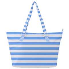 Blue Stripes Full Print Shoulder Bag by snowwhitegirl