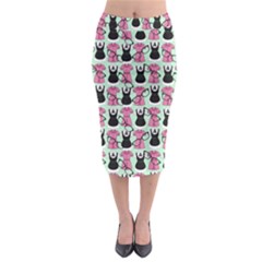 Waitress Uniform Dresses Nerdy Glasses Pattern Green Midi Pencil Skirt by snowwhitegirl