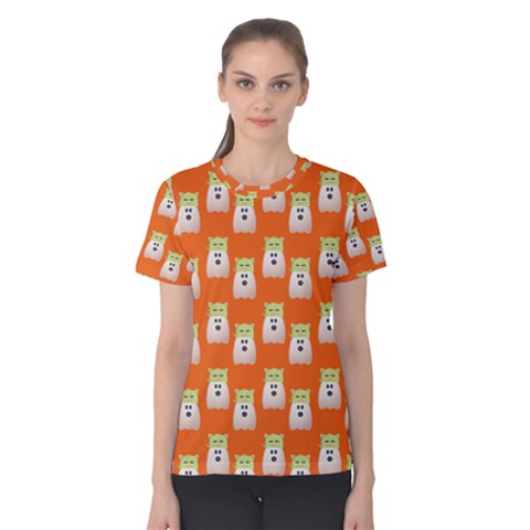 Ghost Pet Orange Women s Cotton Tee by snowwhitegirl