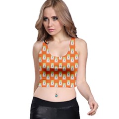 Ghost Pet Orange Racer Back Crop Top by snowwhitegirl