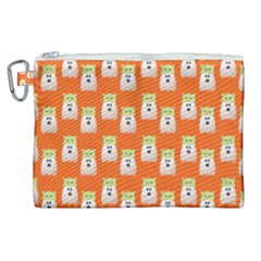 Ghost Pet Orange Canvas Cosmetic Bag (xl) by snowwhitegirl