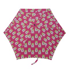 Ghost Pet Pink Mini Folding Umbrellas by snowwhitegirl