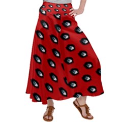 Eyes Red Satin Palazzo Pants by snowwhitegirl