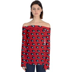 Eyes Red Off Shoulder Long Sleeve Top by snowwhitegirl