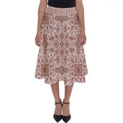 Ornamental Brown Perfect Length Midi Skirt by snowwhitegirl