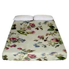 Vintage Roses Fitted Sheet (king Size) by retrotoomoderndesigns