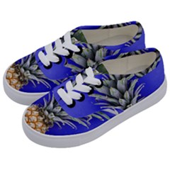 Pineapple Blue Kids  Classic Low Top Sneakers by snowwhitegirl