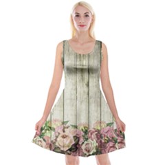 Floral Wood Wall Reversible Velvet Sleeveless Dress by snowwhitegirl