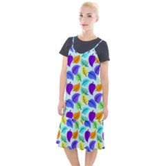 Colorful Leaves Blue Camis Fishtail Dress by snowwhitegirl