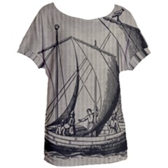 Vintage Ship Women s Oversized Tee by snowwhitegirl