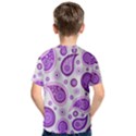 Retro Paisley Purple Kids  Cotton Tee View2