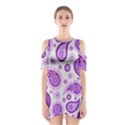 Retro Paisley Purple Shoulder Cutout One Piece Dress View1