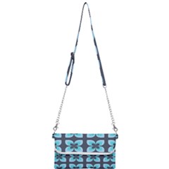 Retro Flower Blue Mini Crossbody Handbag by snowwhitegirl