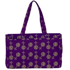 Victorian Crosses Purple Canvas Work Bag by snowwhitegirl