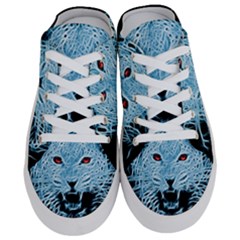 Animals Leopard Fractal Photoshop Half Slippers by Pakrebo