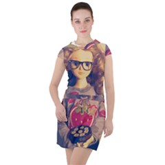 Eating Sushi Drawstring Hooded Dress by snowwhitegirl