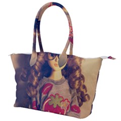 Eating Sushi Canvas Shoulder Bag by snowwhitegirl