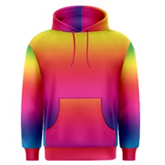 Neon Bright Rainbow Men s Pullover Hoodie by retrotoomoderndesigns