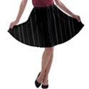 Dark Linear Abstract Print A-line Skater Skirt View1