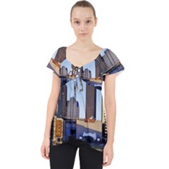 Columbus Skyline Lace Front Dolly Top by Riverwoman