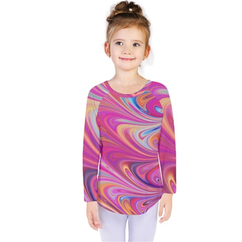 Seamless Digital Tile Texture Kids  Long Sleeve Tee by Pakrebo