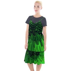 Fractal Rendering Background Green Camis Fishtail Dress by Pakrebo