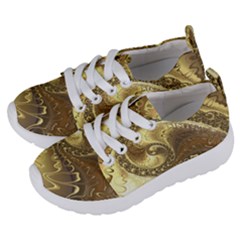 Fractal Golden Background Aesthetic Kids  Lightweight Sports Shoes by Pakrebo