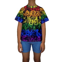 Lgbt Pride Rainbow Gay Lesbian Kids  Short Sleeve Swimwear by Pakrebo