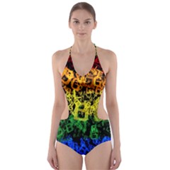 Lgbt Pride Rainbow Gay Lesbian Cut-out One Piece Swimsuit by Pakrebo