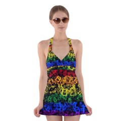 Lgbt Pride Rainbow Gay Lesbian Halter Dress Swimsuit  by Pakrebo