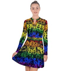 Lgbt Pride Rainbow Gay Lesbian Long Sleeve Panel Dress by Pakrebo