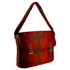 Wonderful Celtic Cross On Vintage Background Buckle Messenger Bag by FantasyWorld7