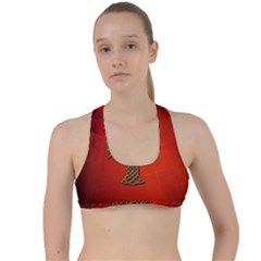 Wonderful Celtic Cross On Vintage Background Criss Cross Racerback Sports Bra by FantasyWorld7