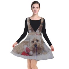 Cockapoo In Dog s Bed Plunge Pinafore Dress by pauchesstore