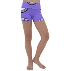 Evil Purple Kids  Lightweight Velour Yoga Shorts by Sudhe