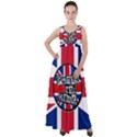 Punk Not Dead Music Rock Uk United Kingdom Flag Empire Waist Velour Maxi Dress View1