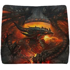 Dragon Legend Art Fire Digital Fantasy Seat Cushion by Sudhe