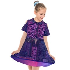 Architecture Home Skyscraper Kids  Short Sleeve Shirt Dress by Sudhe