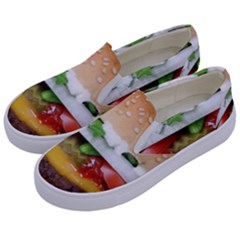 Abstract Barbeque Bbq Beauty Beef Kids  Canvas Slip Ons by Sudhe